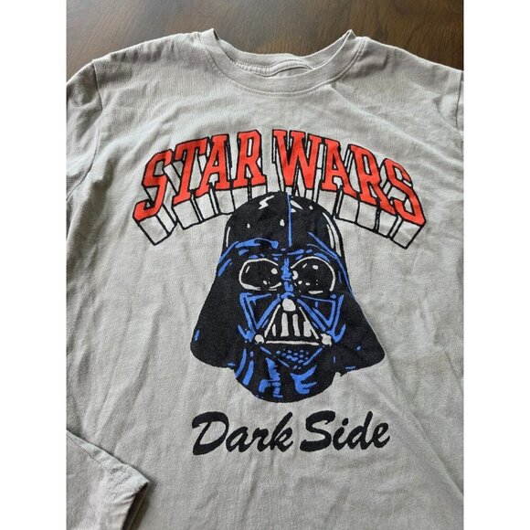 Star Wars Darth Vader Dark Side Long Sleeve Shirt XL 14/16 Mad Engine Gray Cotto - Picture 4 of 9